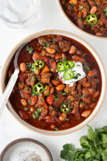 bowl of beef chili